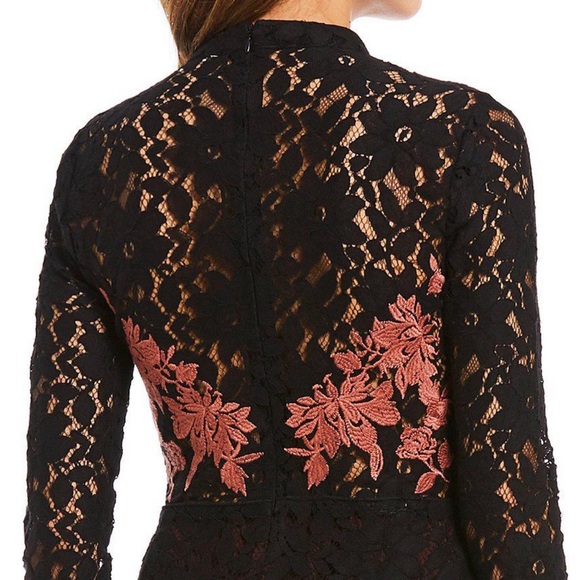 Gianni Bini Claudia black lace embroidered dress - Picture 4 of 6